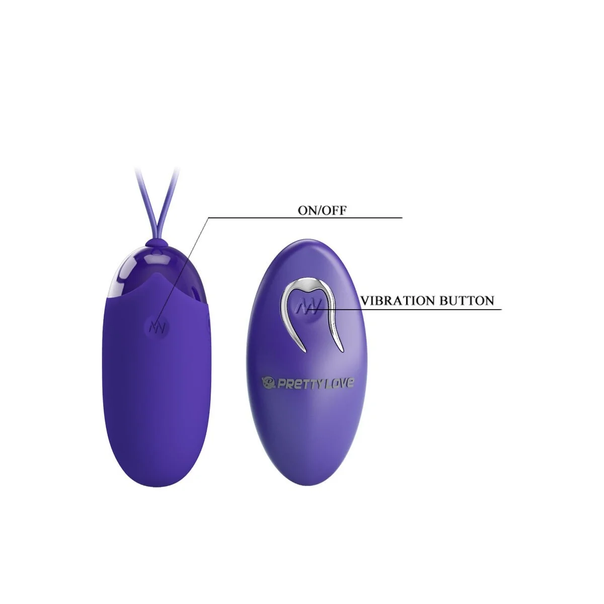 Berger Youth mit Fernbedienung Vibrierendes Ei Violett von Pretty Love Youth kaufen | Fesselliebe