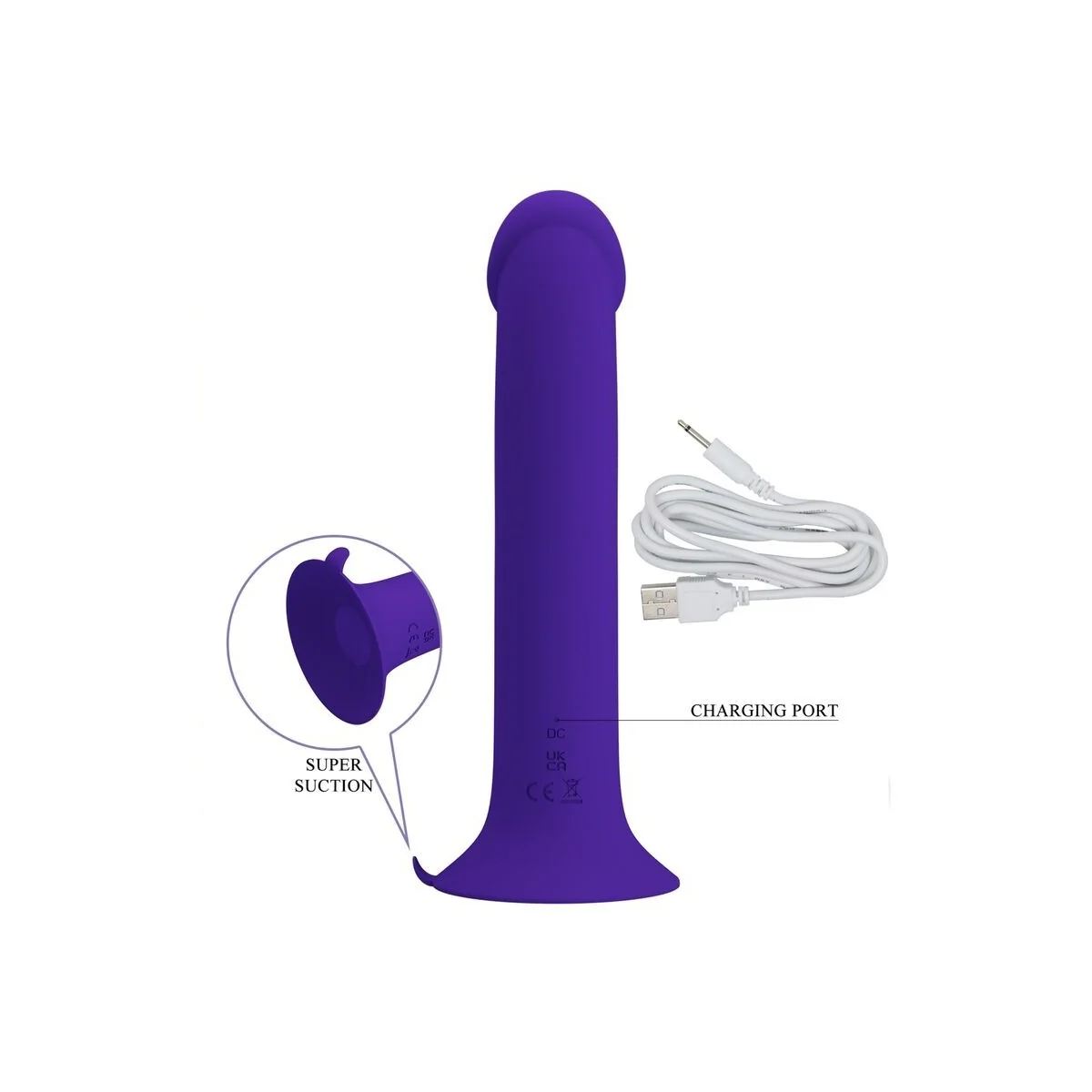 Murray Youth Vibrierender Dildo & wiederaufladbarer Violett von Pretty Love Led kaufen | Fesselliebe
