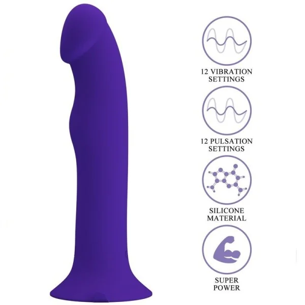 Murray Youth Vibrierender Dildo & wiederaufladbarer Violett von Pretty Love Led kaufen | Fesselliebe