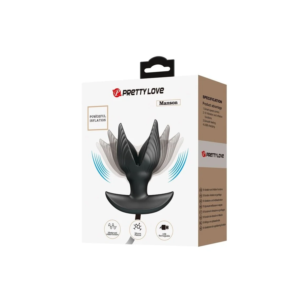 Aufblasbarer & wiederaufladbarer Analplug von Pretty Love Bottom kaufen | Fesselliebe