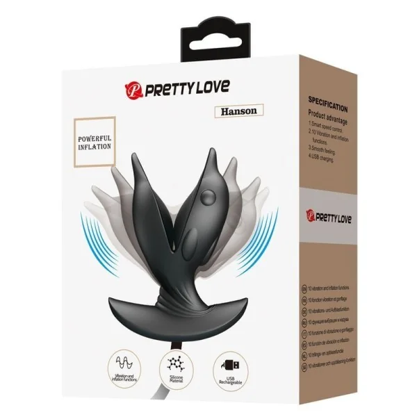 Aufblasbarer & wiederaufladbarer Delfin Analsplug von Pretty Love Bottom kaufen | Fesselliebe