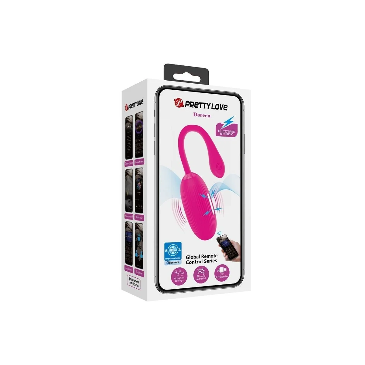 Doreen wiederaufladbares Vibrierendes Ei Magenta mit Fernbedienung von Pretty Love Smart kaufen | Fesselliebe