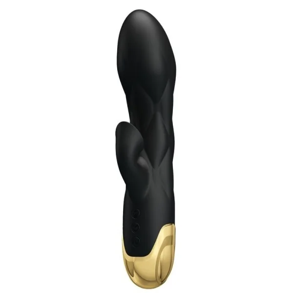 Schwarzer wiederaufladbarer, Vergoldeter Luxusvibrator von Pretty Love C-Type kaufen | Fesselliebe