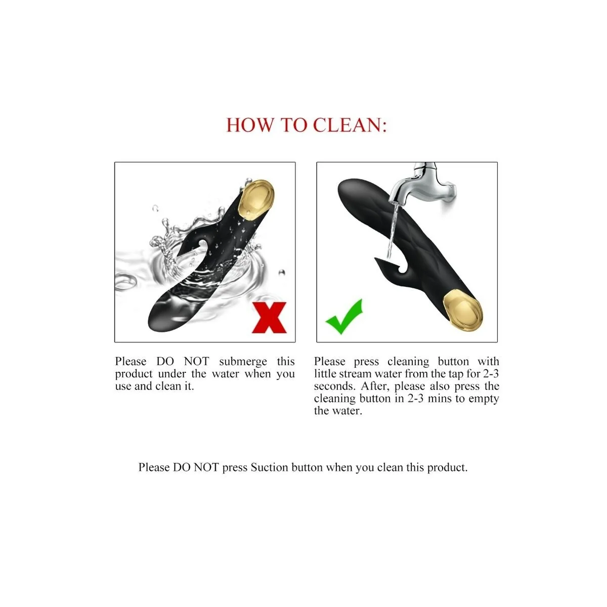 Schwarzer wiederaufladbarer, Vergoldeter Luxusvibrator von Pretty Love C-Type kaufen | Fesselliebe