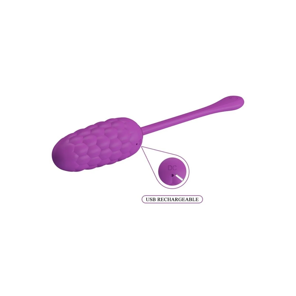 Vibrierendes Ei mit Lila wiederaufladbarer Meerestextur von Pretty Love Smart kaufen | Fesselliebe