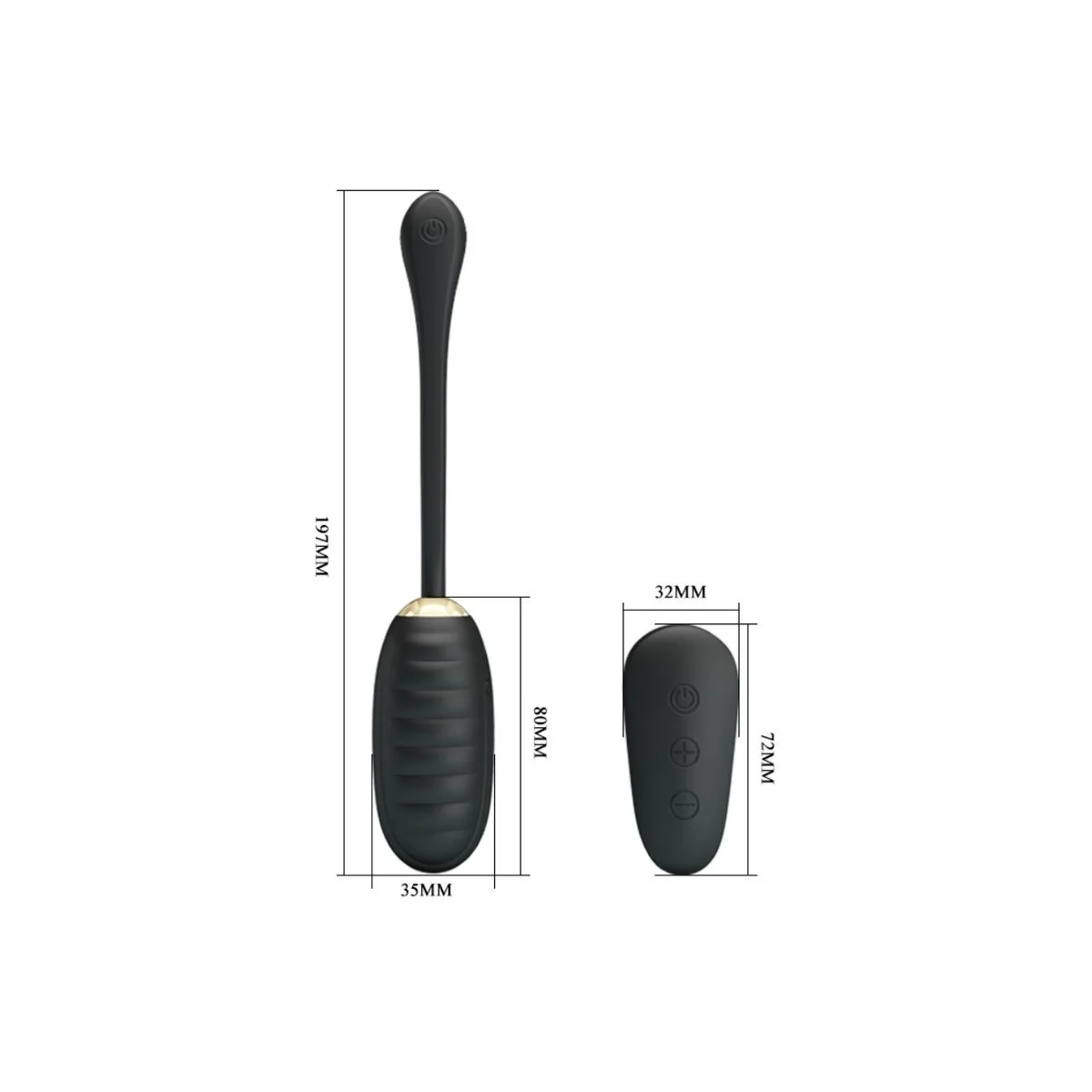 Doreen Luxury wiederaufladbares Vibrierendes Ei Schwarz mit Fernbedienung von Pretty Love Smart kaufen | Fesselliebe