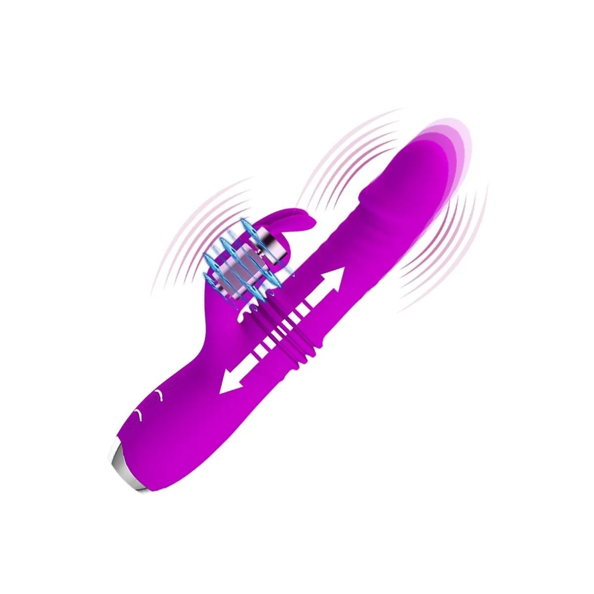 Dorothy Purple wiederaufladbarer Kaninchenvibrator von Pretty Love C-Type kaufen | Fesselliebe