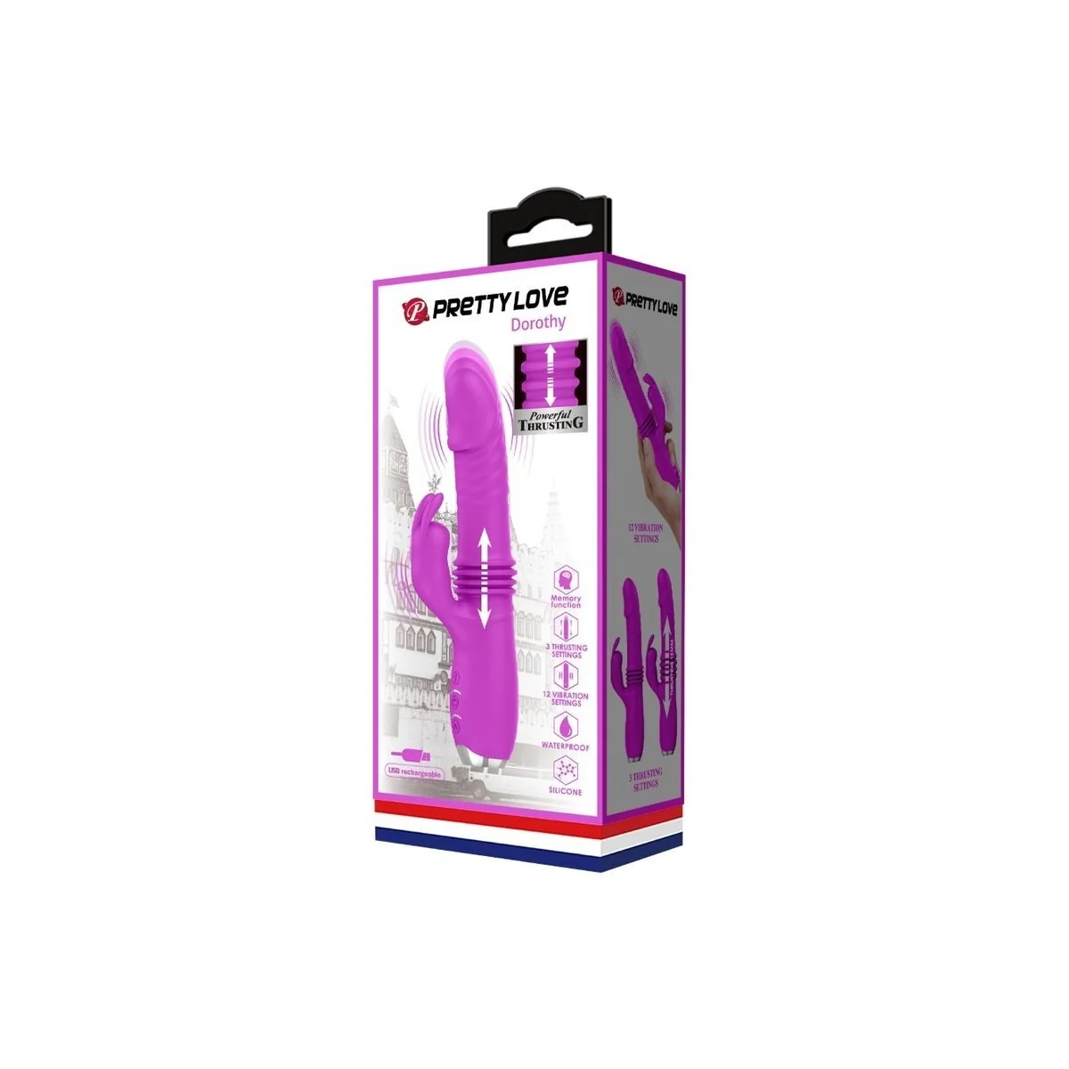 Dorothy Purple wiederaufladbarer Kaninchenvibrator von Pretty Love C-Type kaufen | Fesselliebe