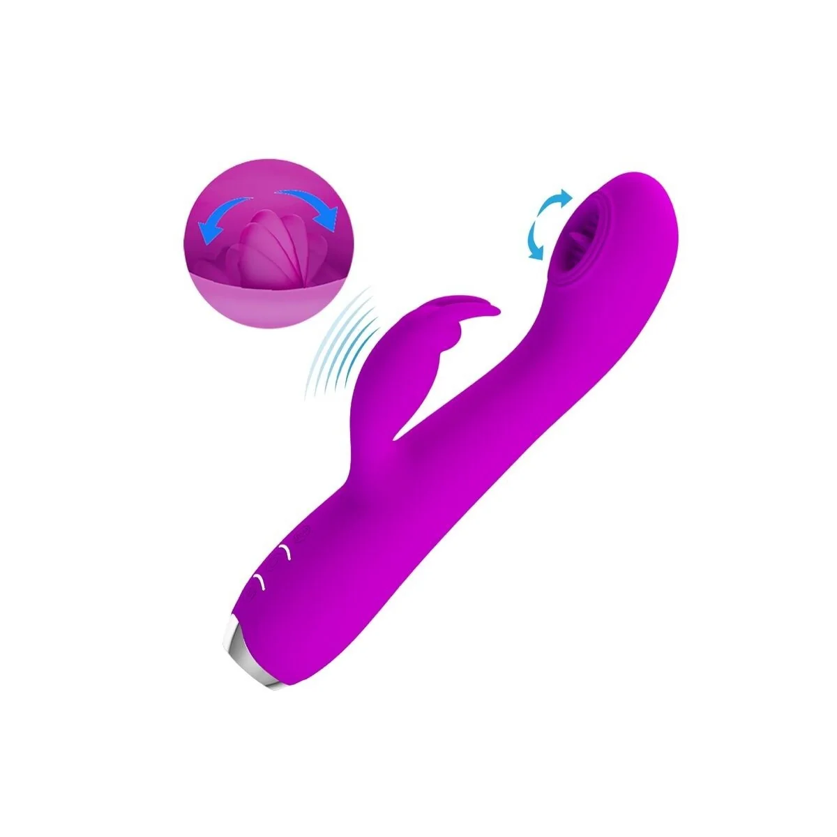 Rachel wiederaufladbarer Vibrator mit Lila Sauger von Pretty Love C-Type kaufen | Fesselliebe
