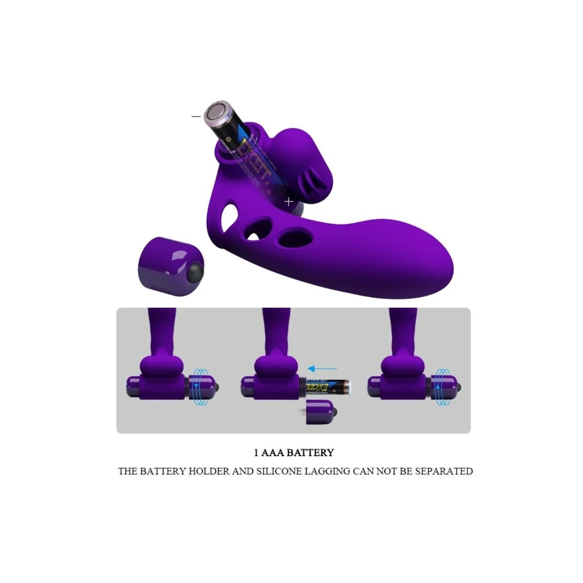 Orlando Purple Vibrator Fingerhülle von Pretty Love Male kaufen | Fesselliebe