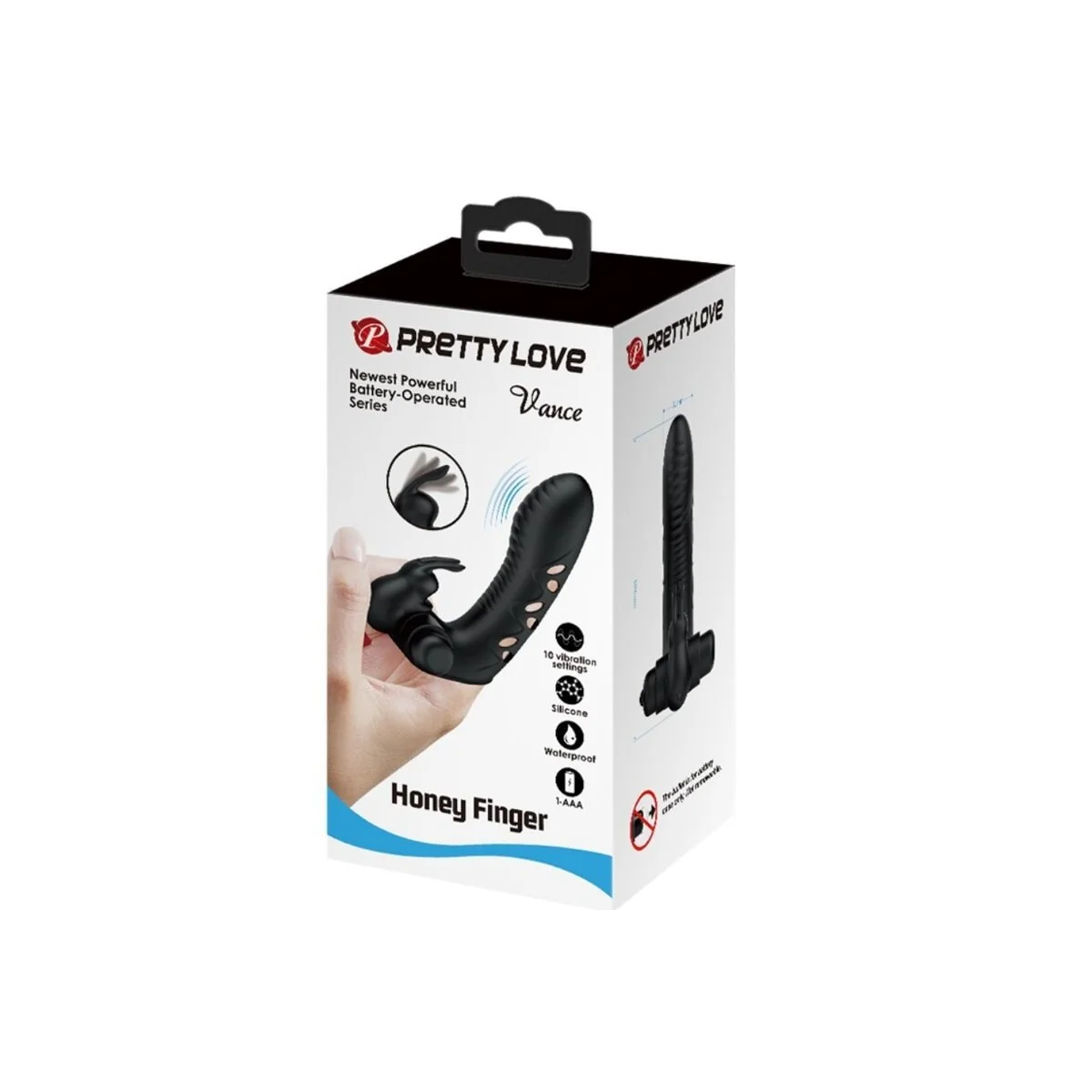 Vance Black Rabbit Vibrator Fingerabdeckung von Pretty Love Male kaufen | Fesselliebe