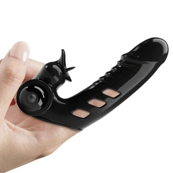 Corbin Schwarze Vibrator-Fingerabdeckung von Pretty Love Male kaufen | Fesselliebe
