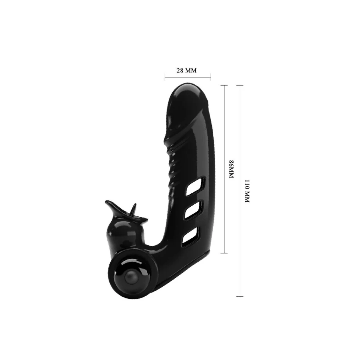 Corbin Schwarze Vibrator-Fingerabdeckung von Pretty Love Male kaufen | Fesselliebe