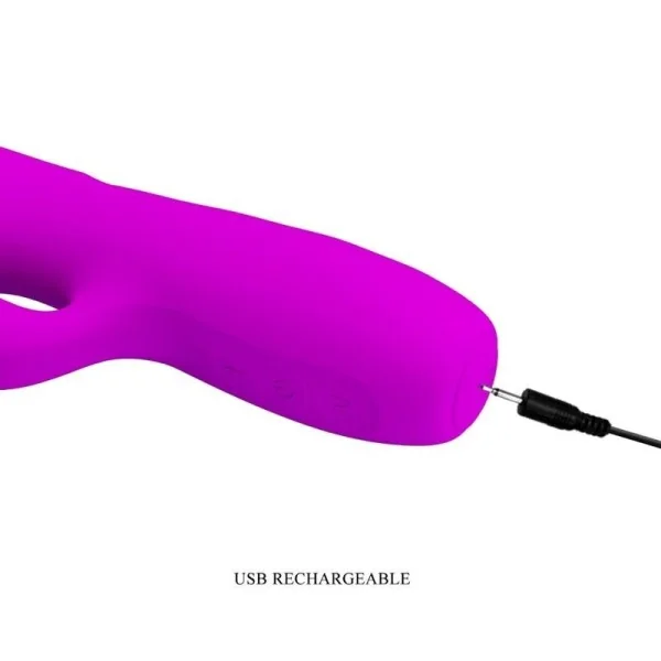Melanie Purple wiederaufladbarer Kaninchenvibrator von Pretty Love Flirtation kaufen | Fesselliebe