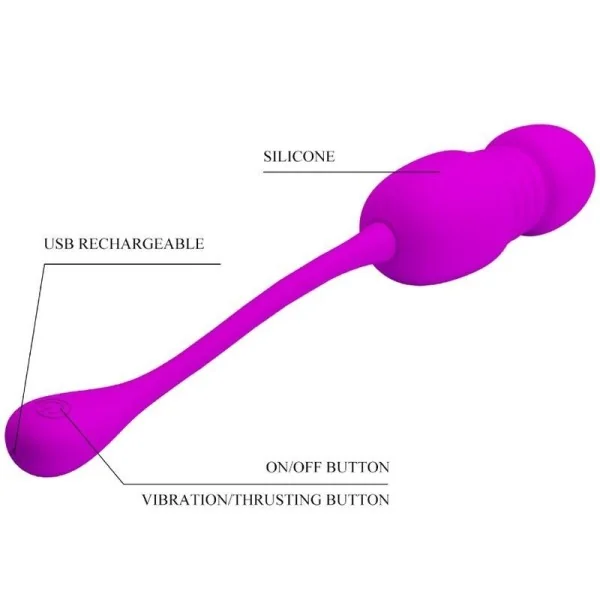 Callie Purple wiederaufladbares Vibrations-Ei von Pretty Love C-Type kaufen | Fesselliebe