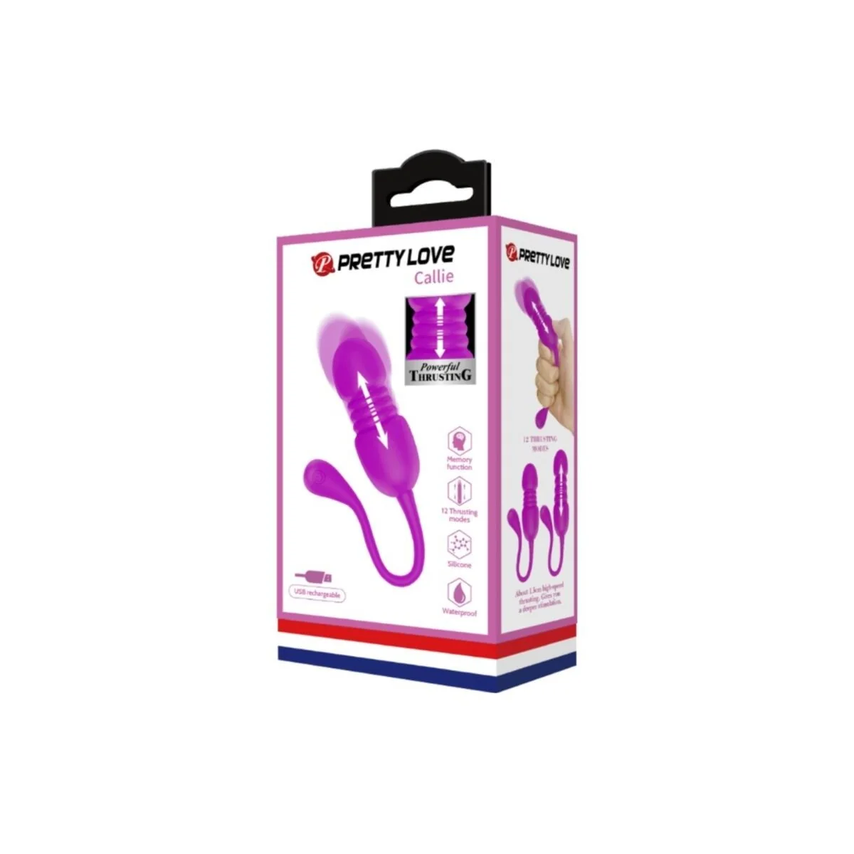 Callie Purple wiederaufladbares Vibrations-Ei von Pretty Love C-Type kaufen | Fesselliebe