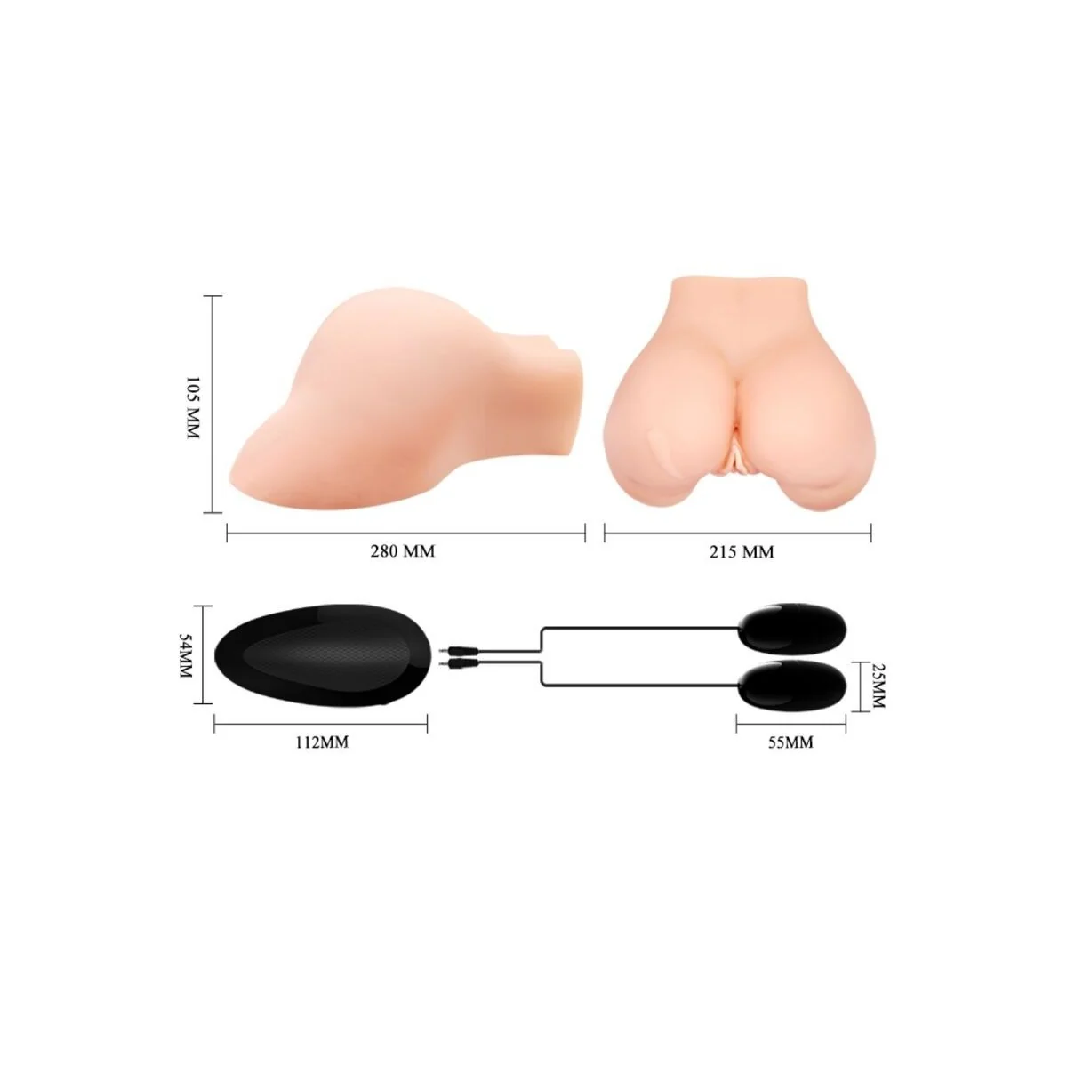 Vagina und Anus mit Realistischem Netz mit Vibration von Crazy Bull kaufen | Fesselliebe