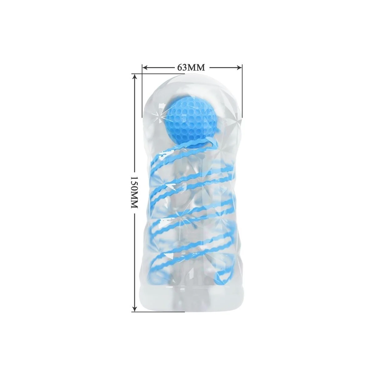 Kleiner Masturbator mit Blauen Spiralen von Pretty Love Male kaufen | Fesselliebe