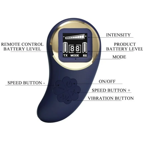 Vivian Blue Vibrations-Ei mit Fernbedienung von Pretty Love Led kaufen | Fesselliebe