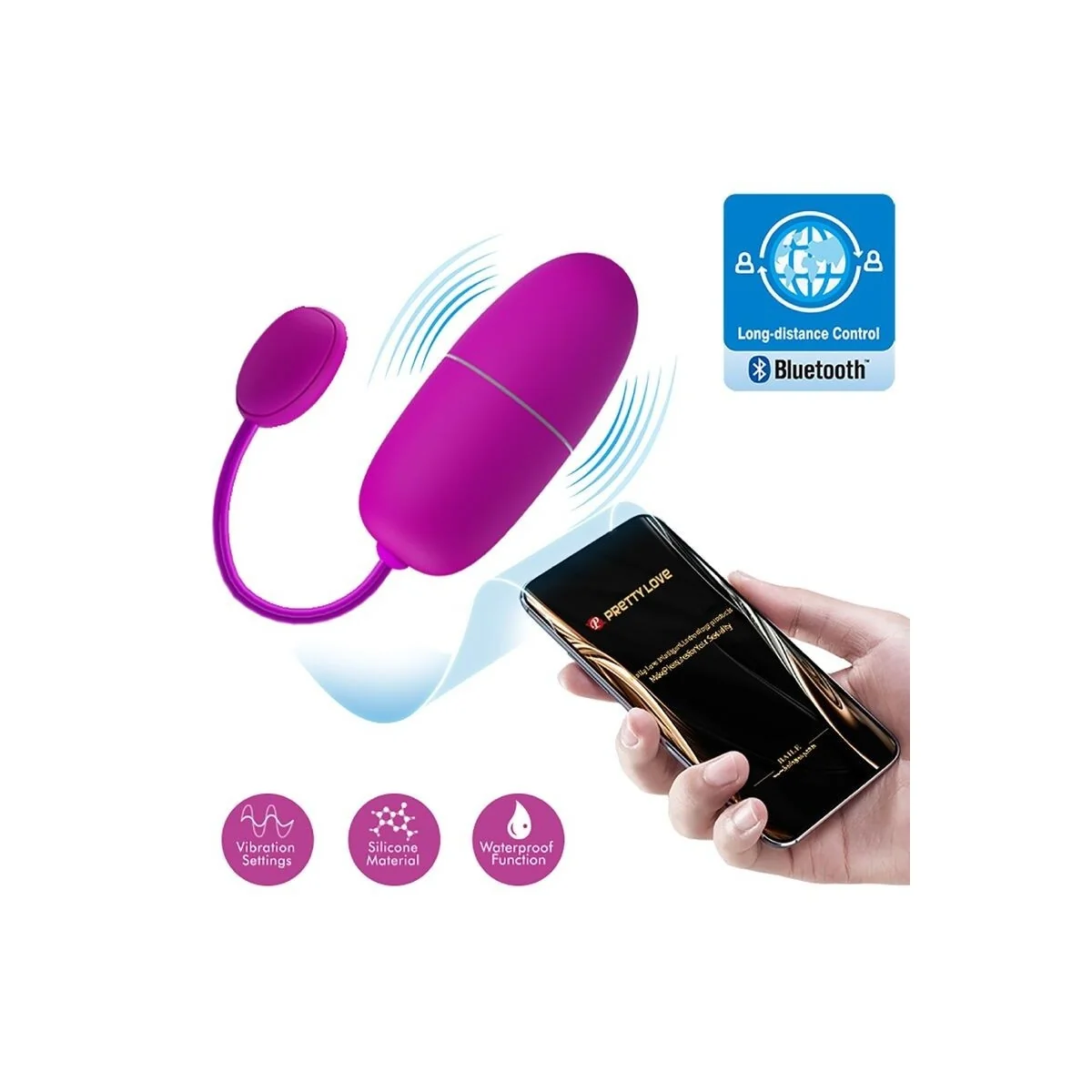 Vibrierendes Ei der Nymphe, App-Gesteuert, Lila von Pretty Love Bottom kaufen | Fesselliebe