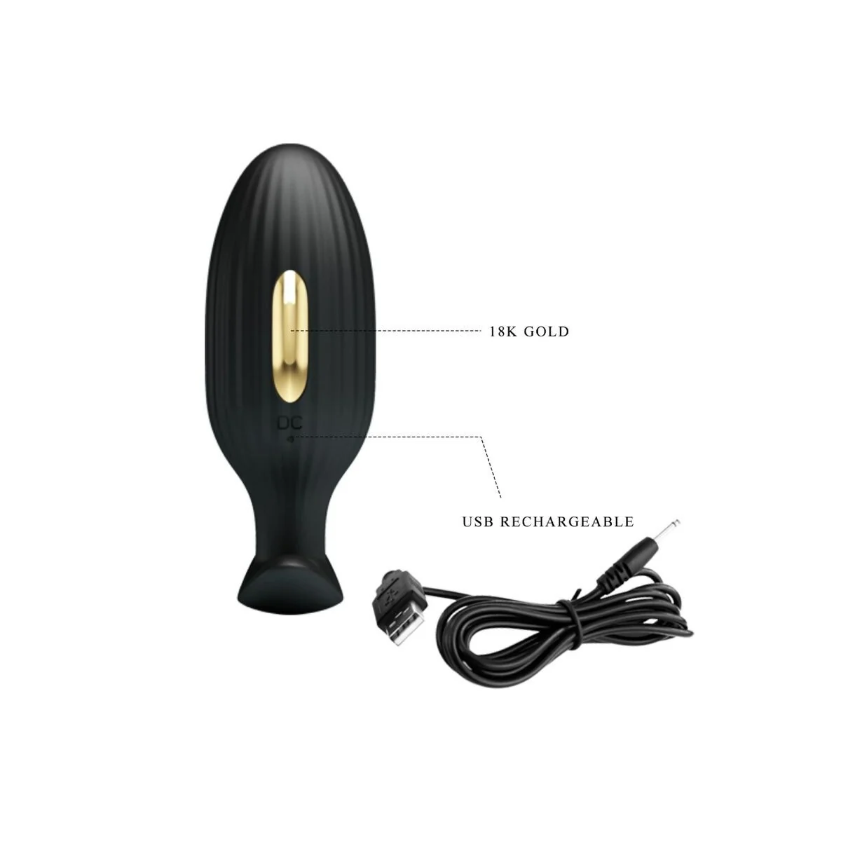 Jefferson App-Gesteuerter Analplug Schwarz von Pretty Love Bottom kaufen | Fesselliebe