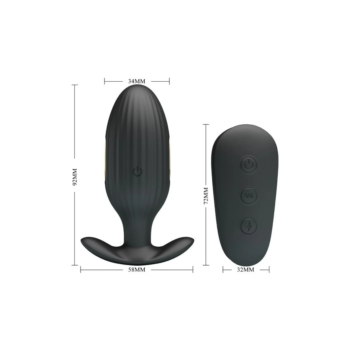 Kelly Plug Anal wiederaufladbarer Vibrator Schwarz von Pretty Love Bottom kaufen | Fesselliebe