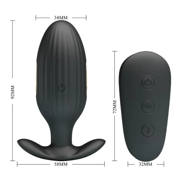 Kelly Plug Anal wiederaufladbarer Vibrator Schwarz von Pretty Love Bottom kaufen | Fesselliebe