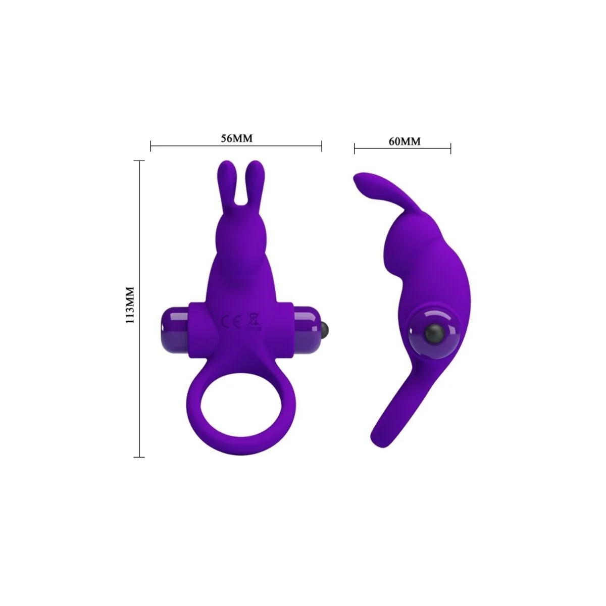 Vibratorring I Kaninchen für Lila Penis von Pretty Love Male kaufen | Fesselliebe