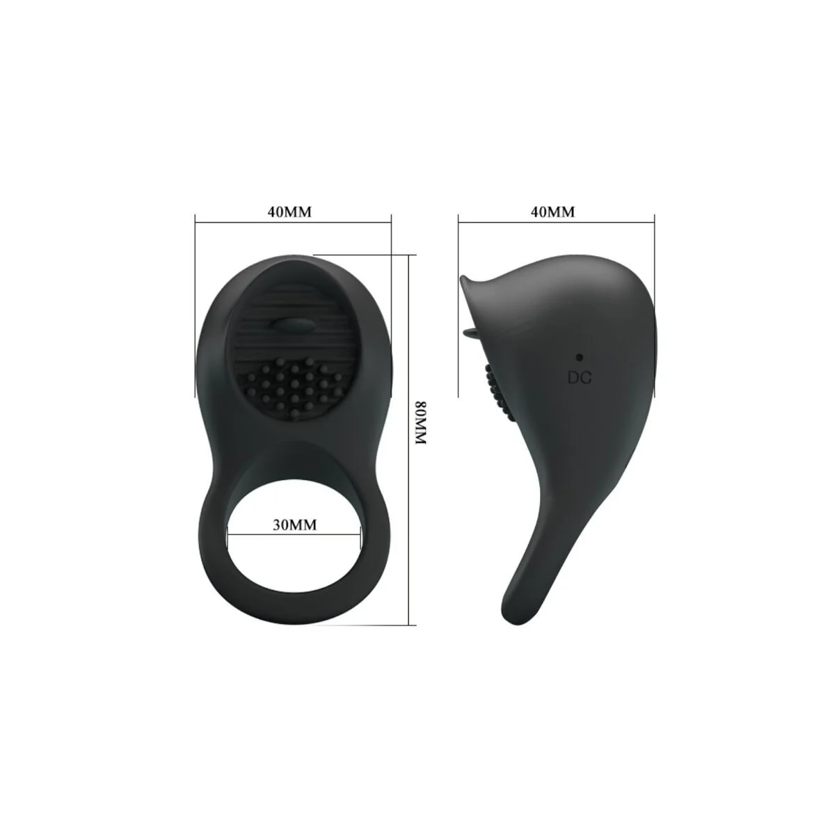 Vibrierender Penisring mit Schwarzer Zunge von Pretty Love Male kaufen | Fesselliebe