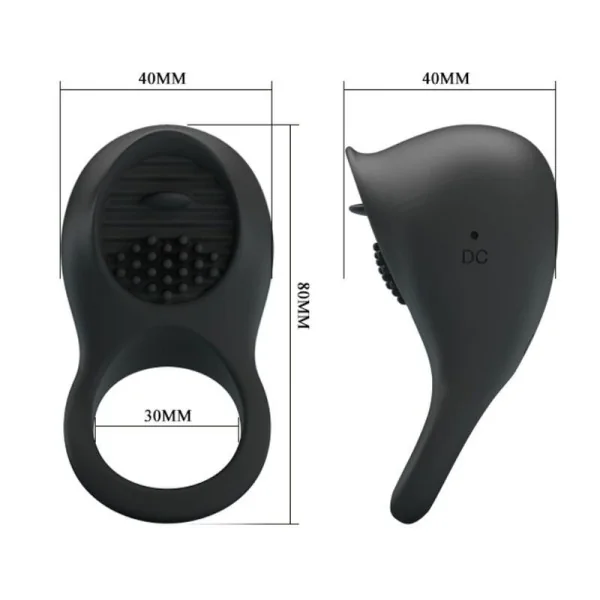 Vibrierender Penisring mit Schwarzer Zunge von Pretty Love Male kaufen | Fesselliebe