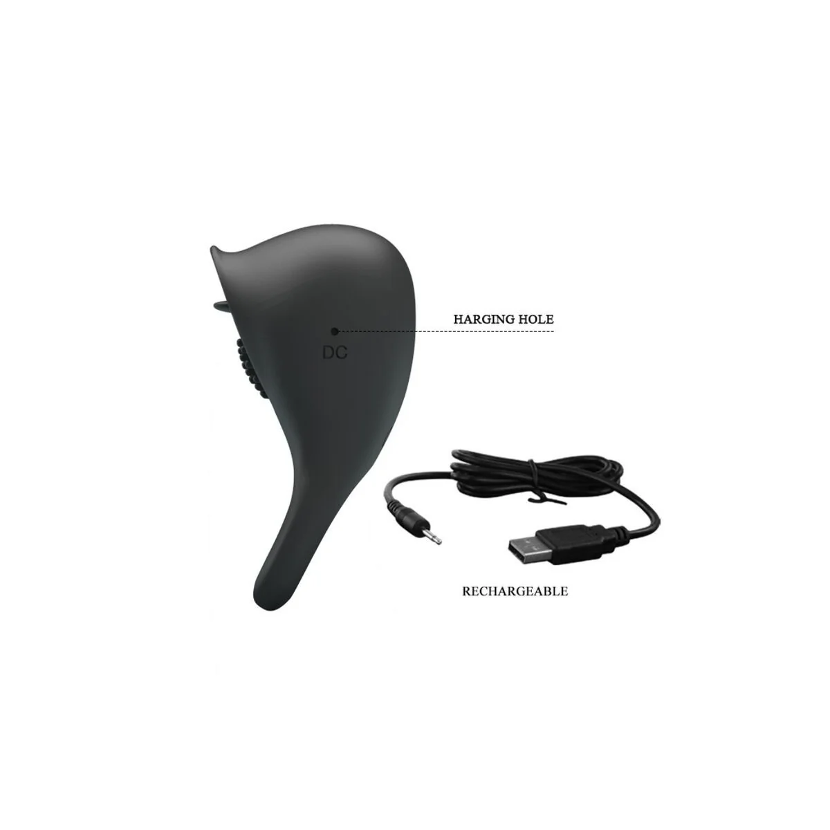 Vibrierender Penisring mit Schwarzer Zunge von Pretty Love Male kaufen | Fesselliebe