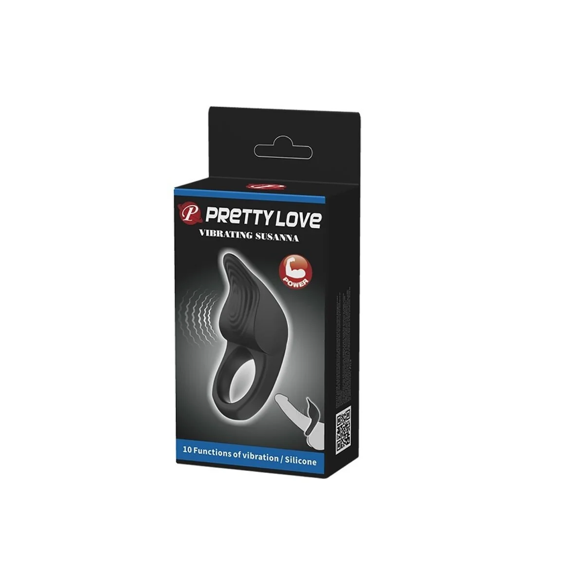 Susanna Vibrierender Penisring Schwarz von Pretty Love Male kaufen | Fesselliebe