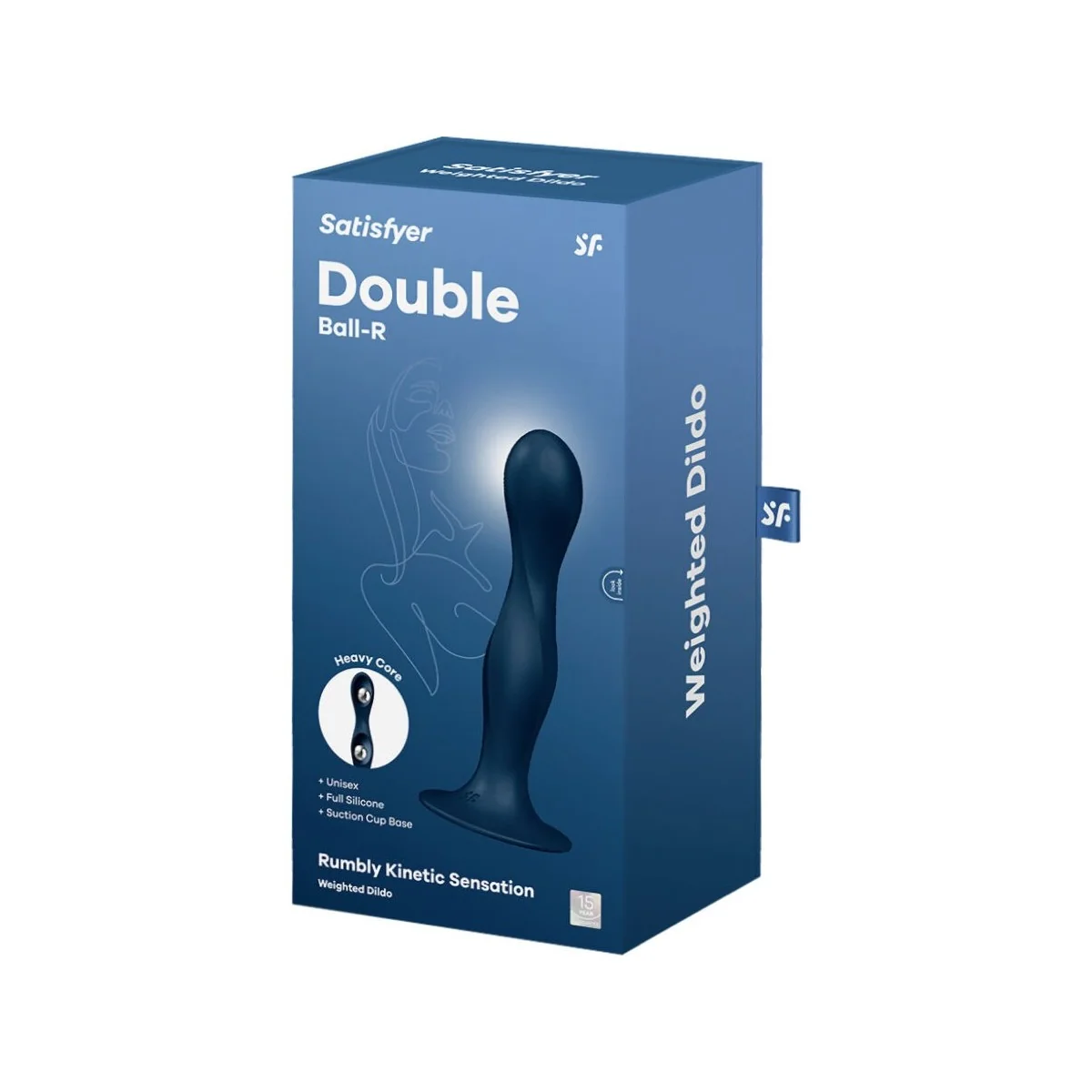 Double Ball-R Silikondildo Blau von Satisfyer Plugs kaufen | Fesselliebe