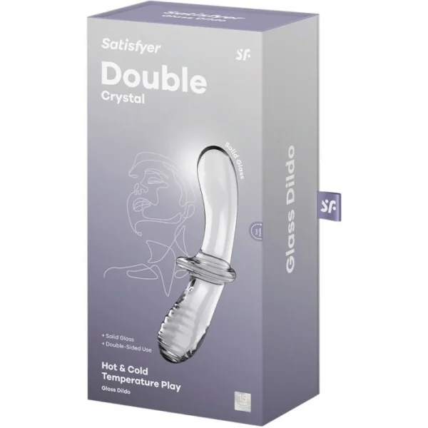 Doppel Kristall Dildo Transparent von Satisfyer Crystal kaufen | Fesselliebe