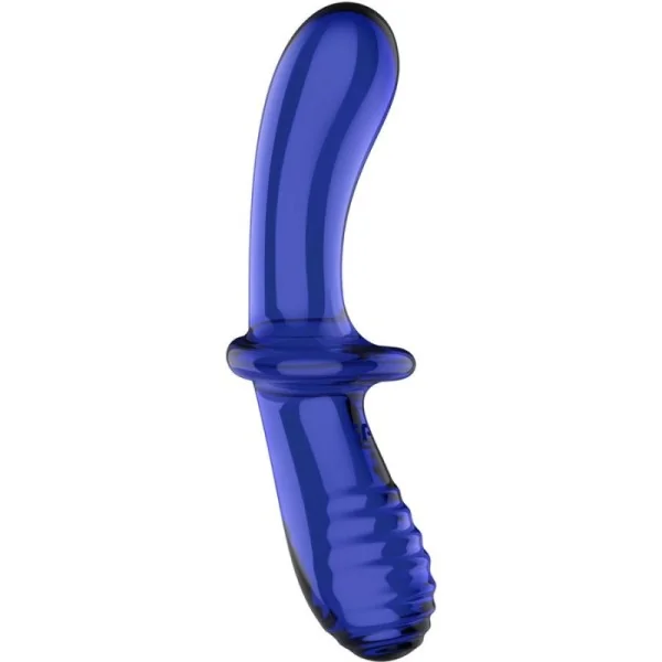 Doppel Kristall Dildo Blau von Satisfyer Crystal kaufen | Fesselliebe