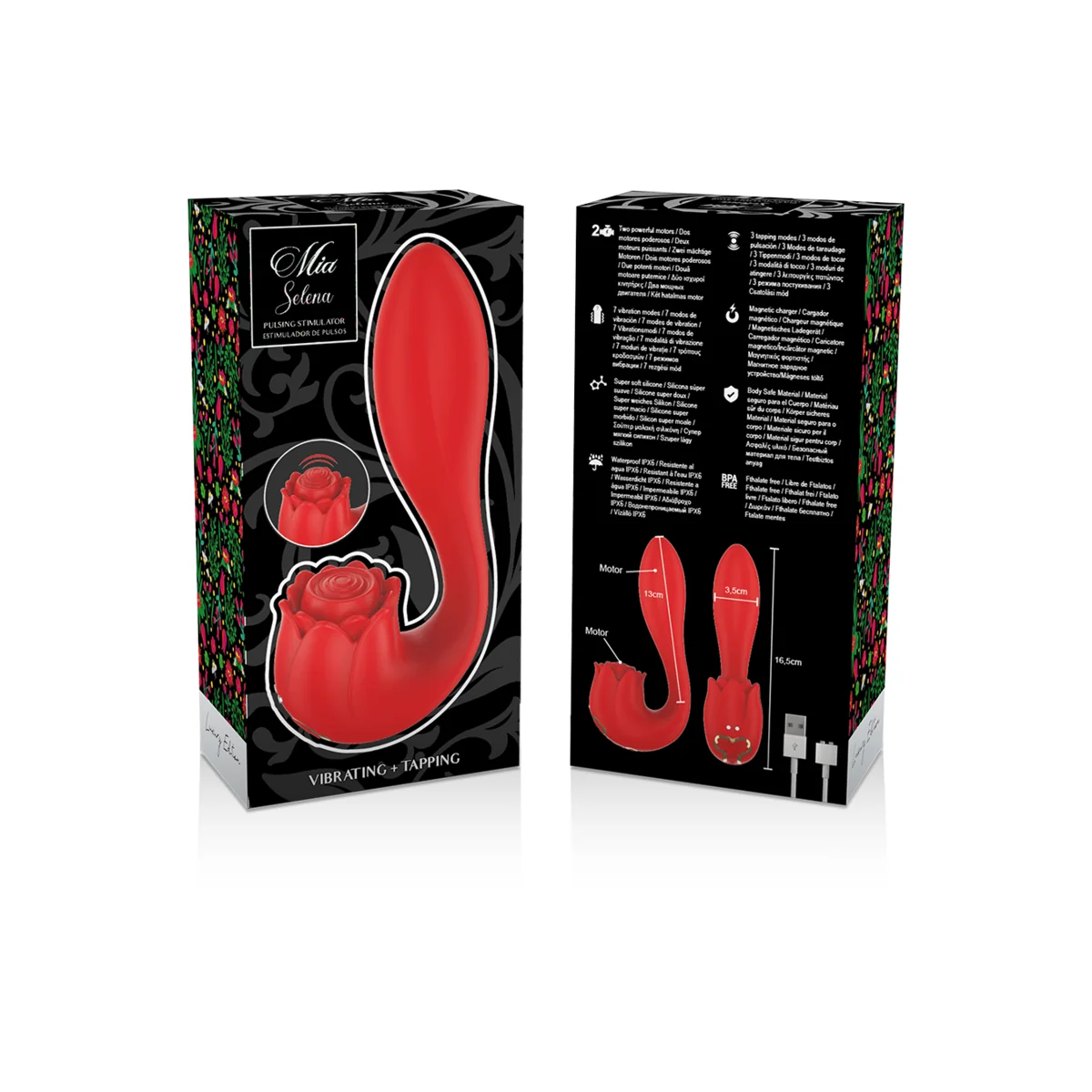 Selena Stimulator Vibrieren + Klappen Rot von Mia kaufen | Fesselliebe