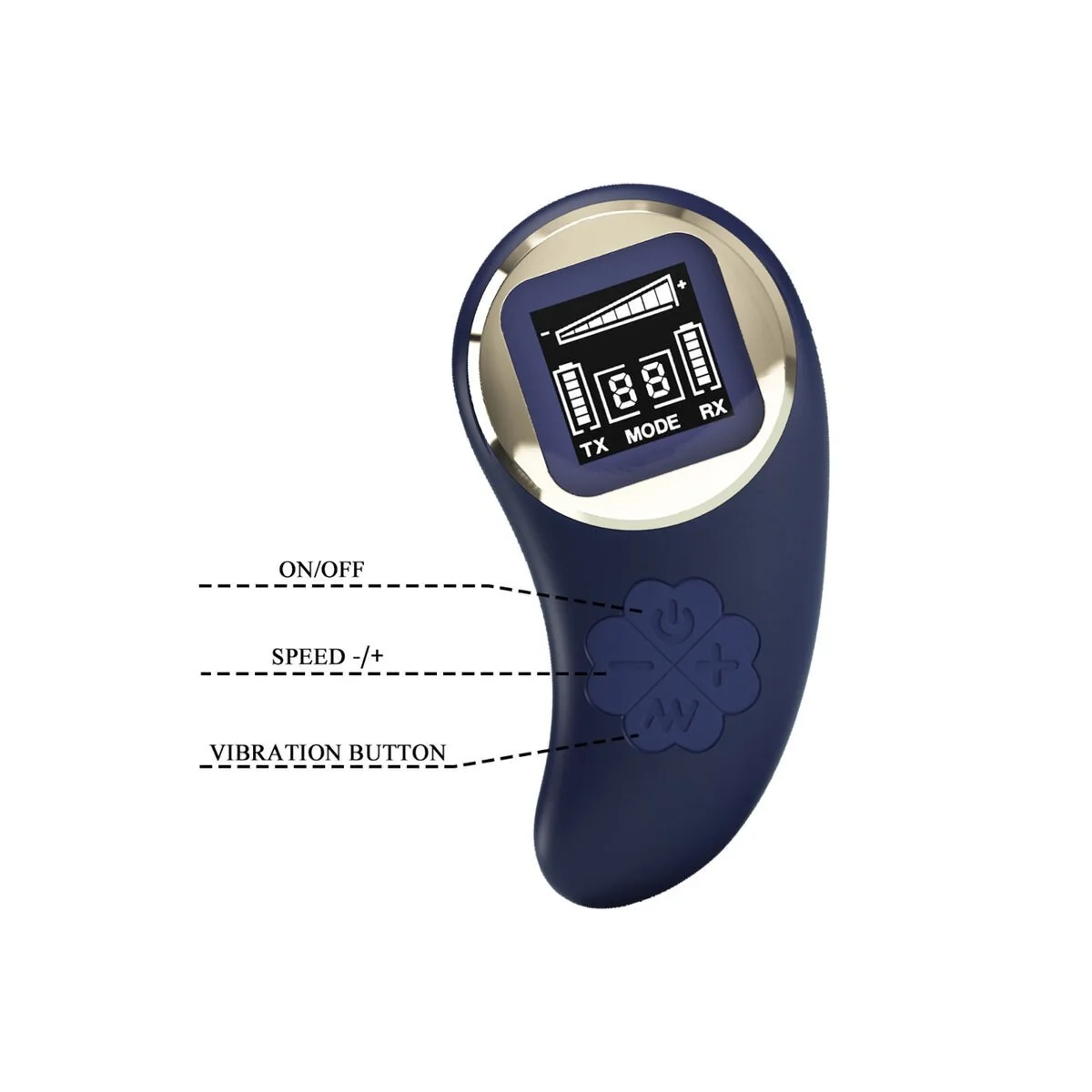 Mina Vibrierendes Ei mit Fernbedienung Blau von Pretty Love Led kaufen | Fesselliebe