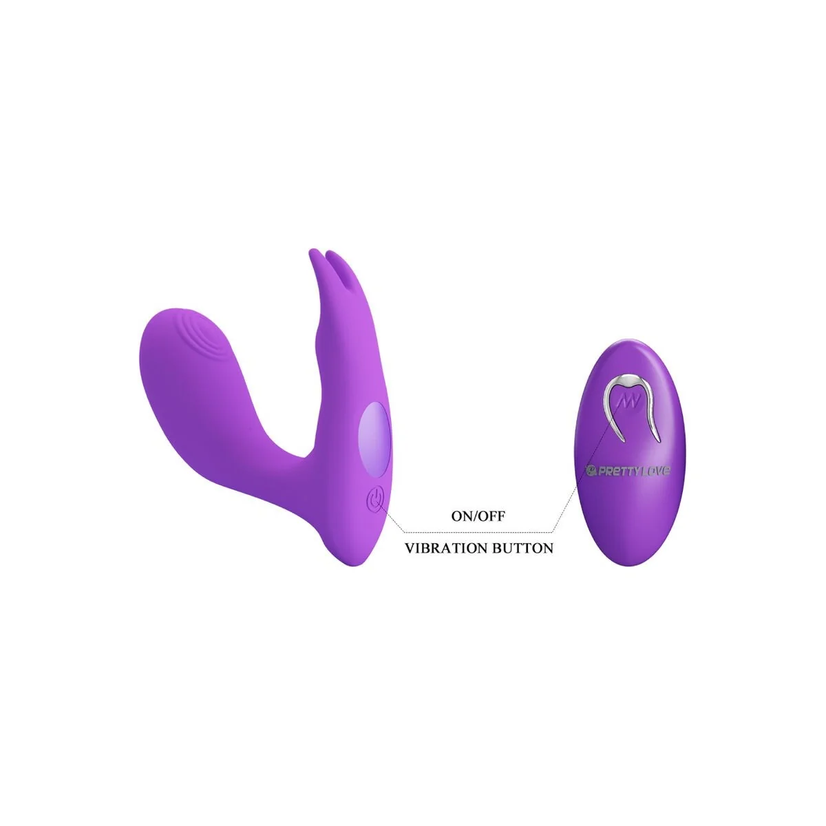 Idabelle Vibration & Pulsation mit Fernbedienung Violett von Pretty Love Bottom kaufen | Fesselliebe