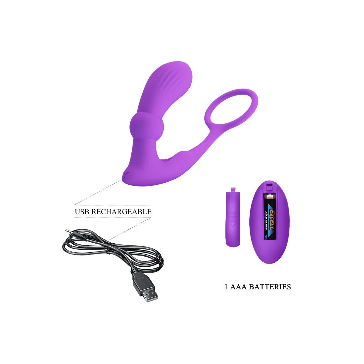 Warren Ring Violett Analvibrator von Pretty Love Bottom kaufen | Fesselliebe