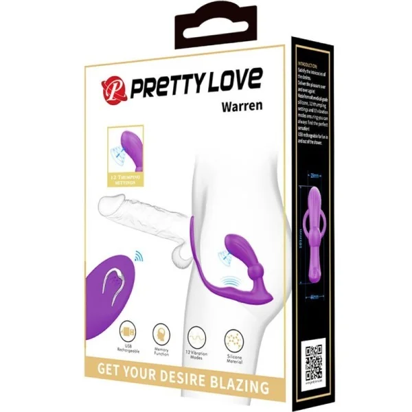 Warren Ring Violett Analvibrator von Pretty Love Bottom kaufen | Fesselliebe