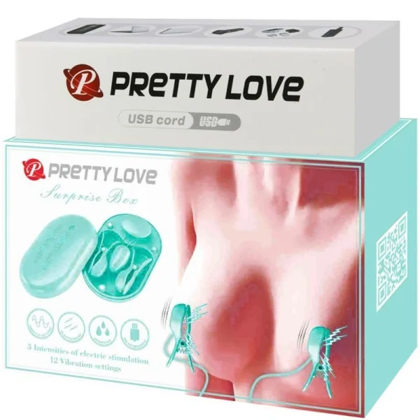 Surprise Box Blaue Elektrostimulationspinzette von Pretty Love Flirtation kaufen | Fesselliebe