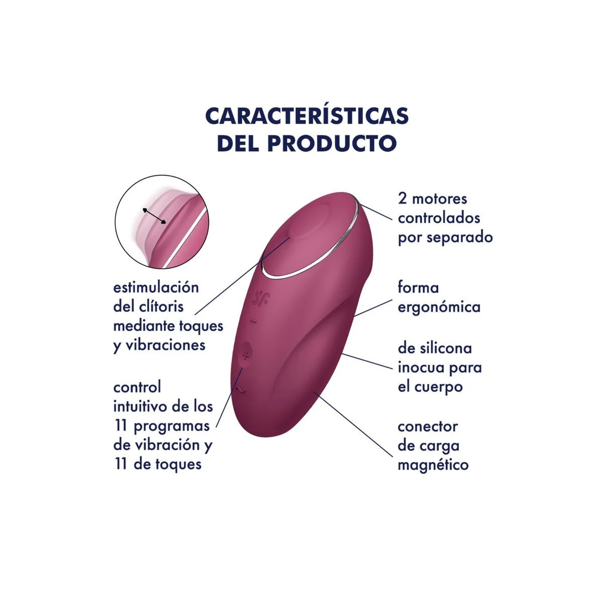 Tap & Climax 1 Auflegvibrator Rot von Satisfyer Layons kaufen | Fesselliebe