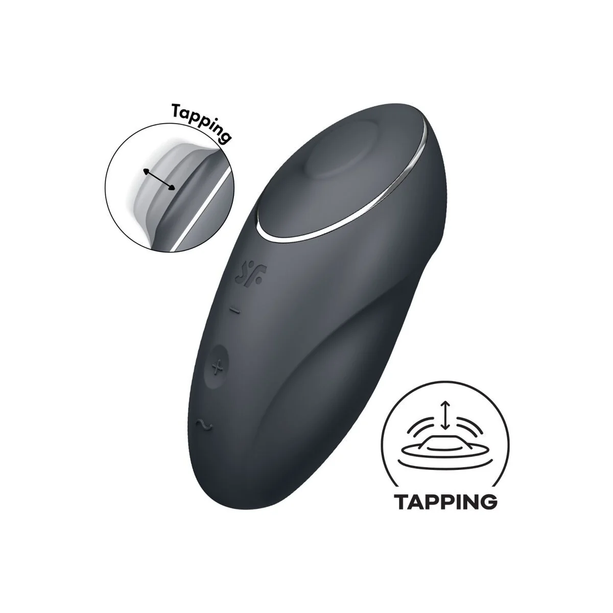 Tap & Climax 1 Auflegvibrator Schwarz von Satisfyer Layons kaufen | Fesselliebe