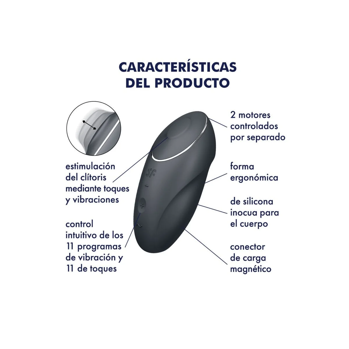 Tap & Climax 1 Auflegvibrator Schwarz von Satisfyer Layons kaufen | Fesselliebe