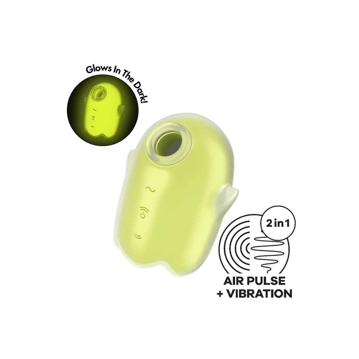 Glowing Ghost Air Pulse & Vibrator Gelb von Satisfyer Air Pulse kaufen | Fesselliebe