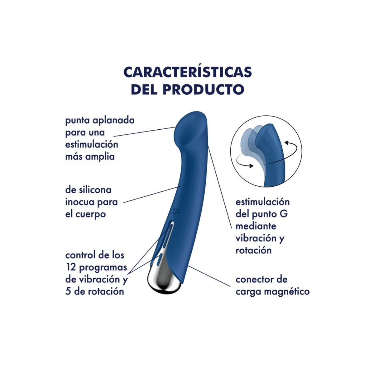 Spinning G-Sport 1 Rotator Vibrator Blau von Satisfyer Vibrator kaufen | Fesselliebe