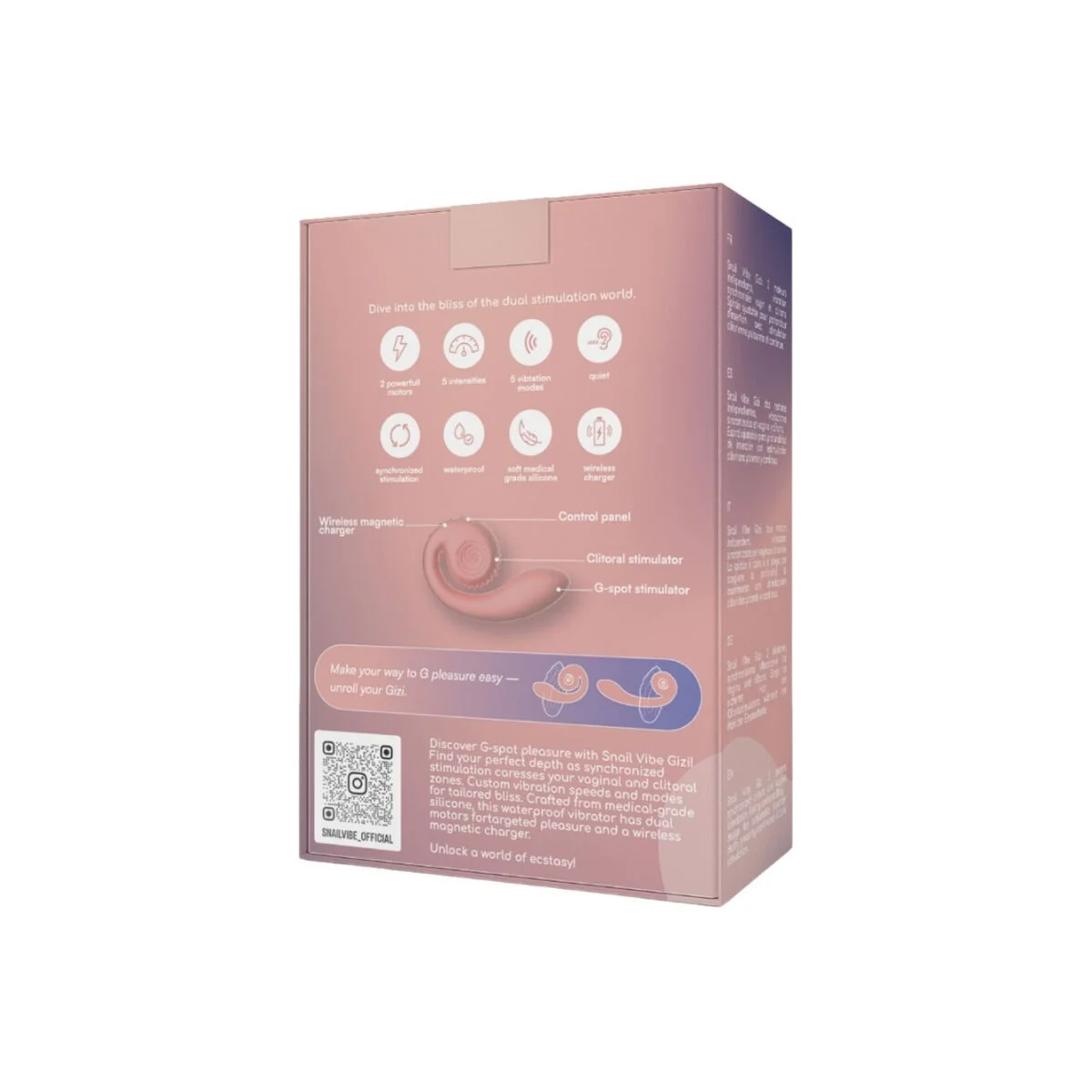 Gizi Dual Stimulator Rosa von Snail Vibe kaufen | Fesselliebe