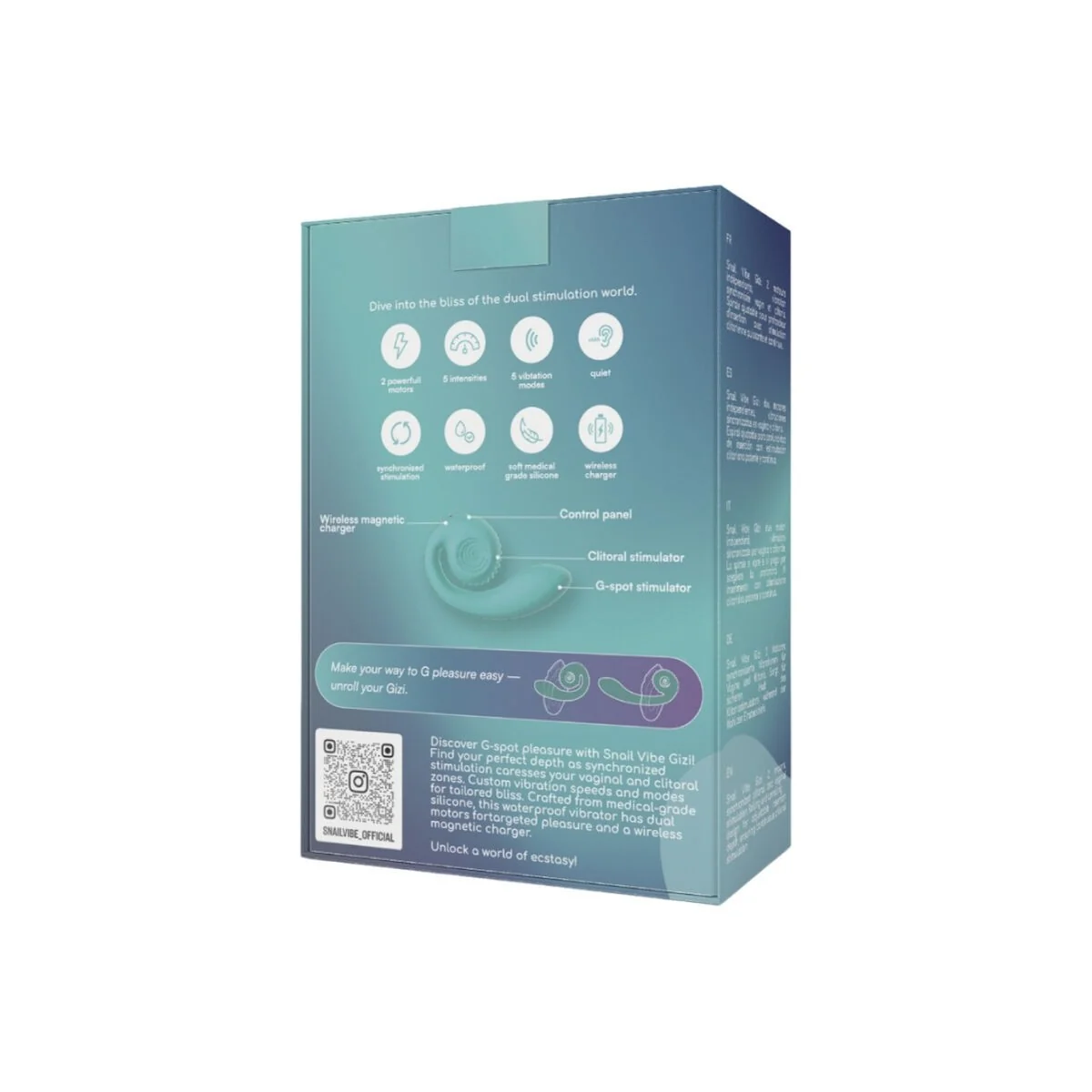 Gizi Dual Stimulator Türkis von Snail Vibe kaufen | Fesselliebe