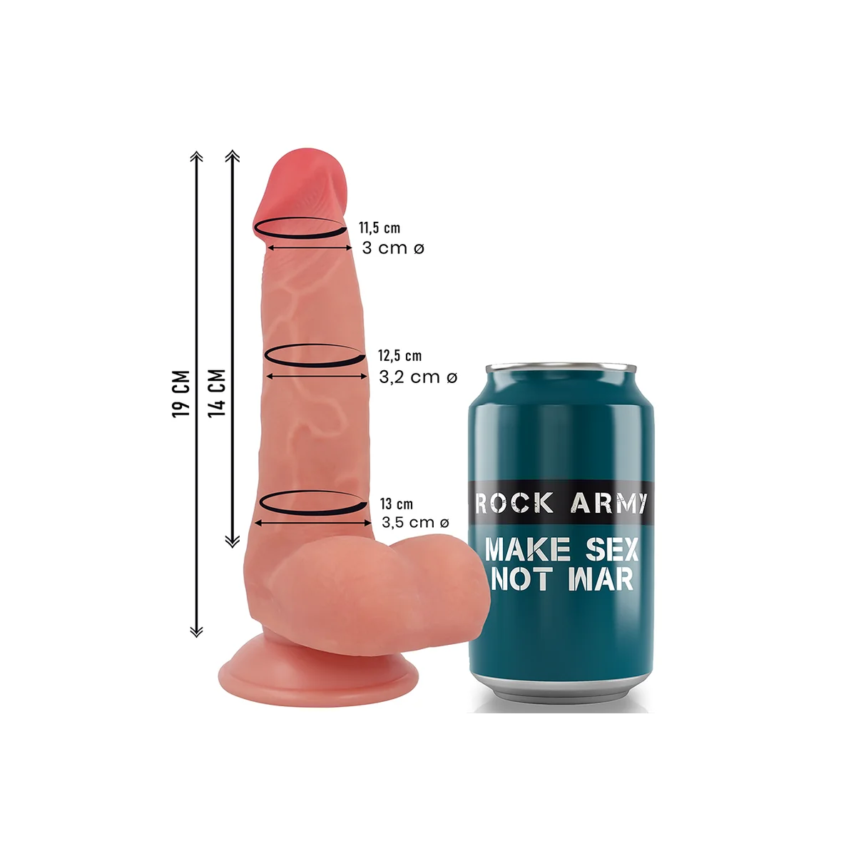 Flüssigsilikonfuchs 19 cm -O- 3,2 cm von Rock Army kaufen | Fesselliebe