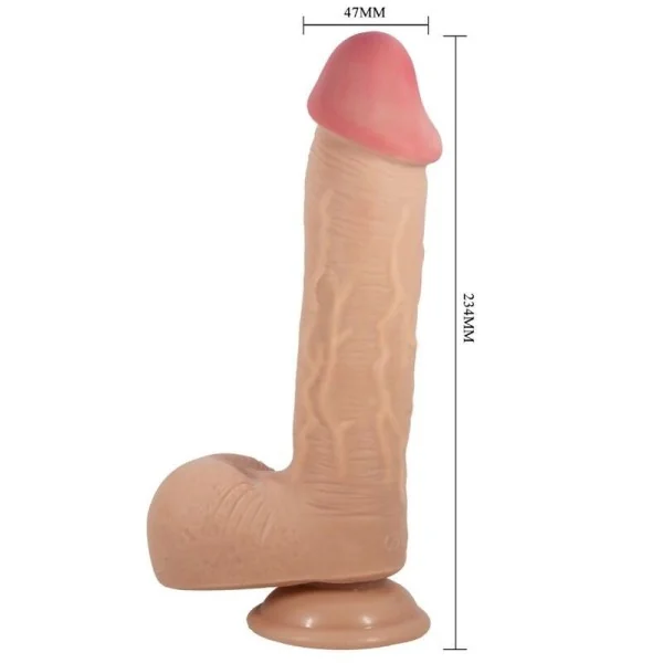Sliding Skin Series realistischer Dildo mit Sliding Skin Saugnapfleisch 23,4 cm von Pretty Love High Grade kaufen | Fesselliebe